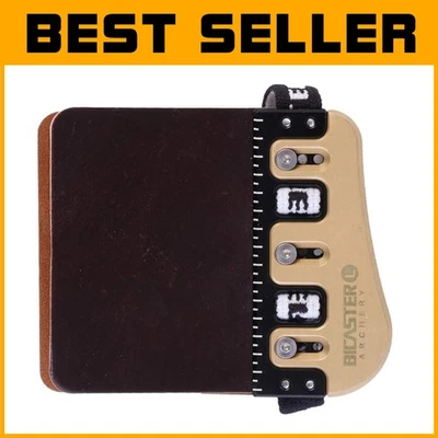 Cordovan Leather Finger Tabs + Brass Guards - RH - Image 1 of 4