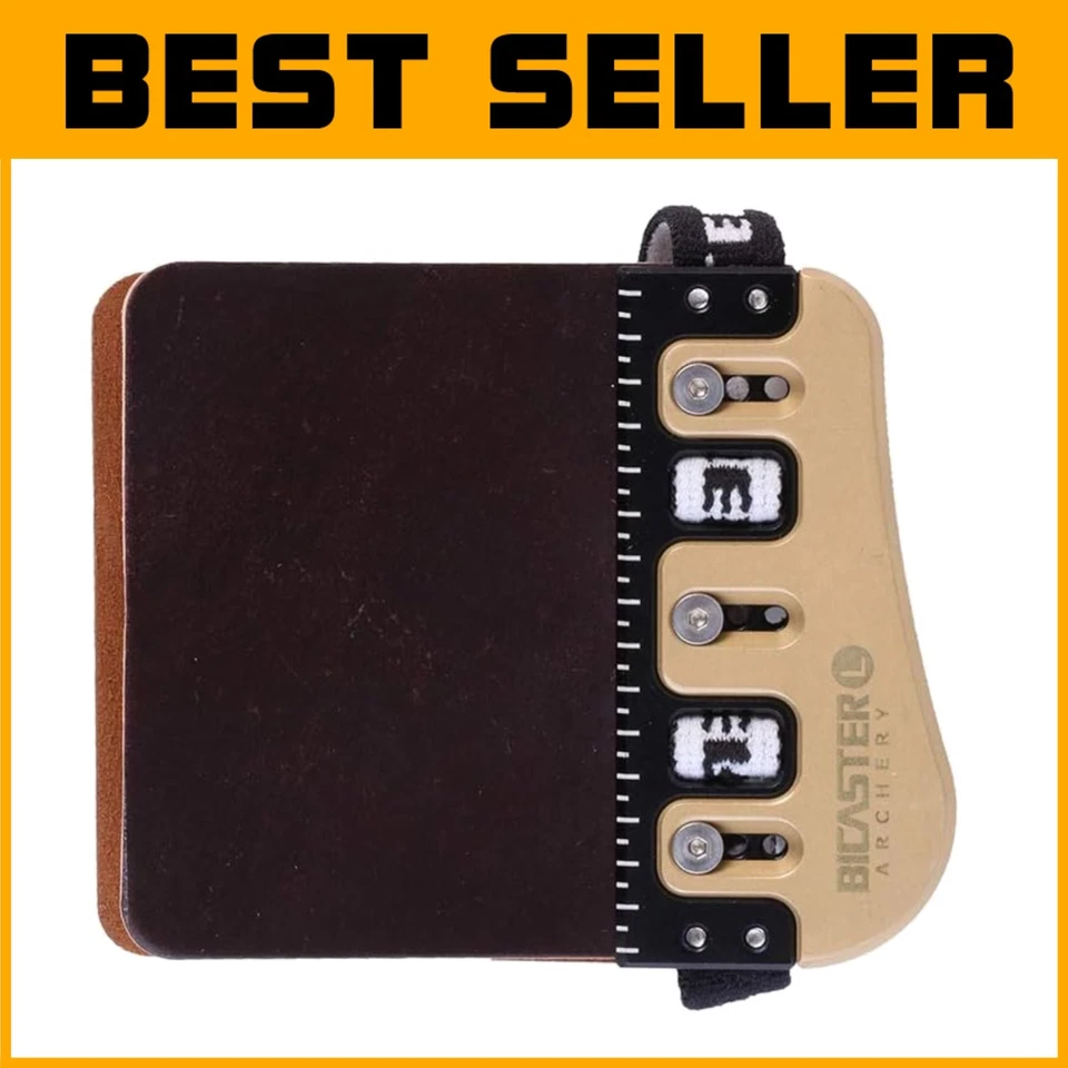 Cordovan Leather Finger Tabs + Brass Guards - RH - Image 1 of 4