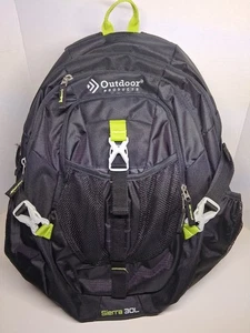Outdoor Products Sierra 30L Backpack Black And Green - Picture 1 of 5