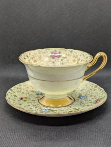 Shelley Rose Pansy Forget Me Not Chintz Gainsborough Bone China Cup & Saucer  - Picture 1 of 8