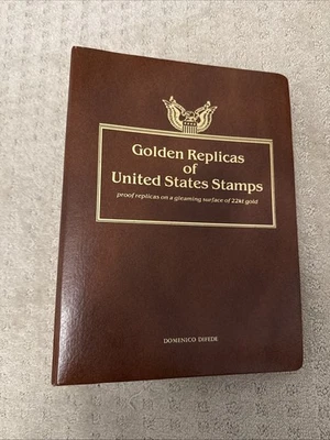 22kt Golden Replicas of First Day Issue Stamps + Random Stamp Contents SEE PICS - Image 1 of 4