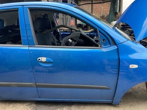 HYUNDAI I10 MK1 5DR 2008-2013 DOOR BARE (FRONT DRIVER SIDE) IN BLUE CODE DE - Picture 1 of 3