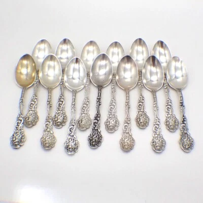 Набор чайных ложек Versailles из 13 монограмм Gorham из чистого серебра 1885 г. - Изображение 1 из 4