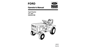 Ford YT 16H Model 09GN2199 Yard Tractor Operator's & Maintenance Manual Reprint - Picture 1 of 3