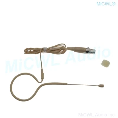 Black Headset Microphone for Shure Wireless Belt Pack Omnidirectional Beige Mic - Image 1 of 4