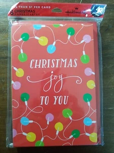 HOLIDAY Greeting Card 8 Pack Friends Family Christmas HALLMARK Lights 2 - Picture 1 of 2