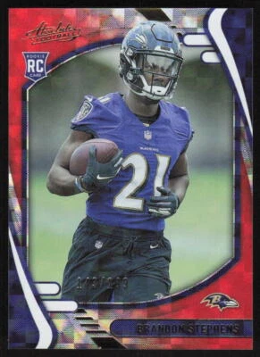 2021 Panini Absolute Orange Mosaic Rookie Brandon Stephens /199 Baltimore Ravens - Image 1 of 2