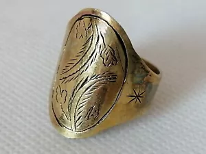 Rarissimo anello molto antico bronzo antico manufatto vichingo autentico splendido - Foto 1 di 15