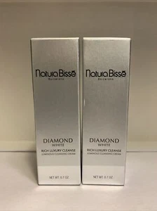 2 Natura Bisse Diamond White Rich Luxury Cleanse 0.70oz / 20ml Travel New in box - Picture 1 of 3