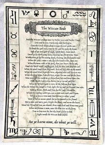 The Longer Wiccan Rede Small Poster A4 Laminated (SM2) Witchcraft Pagan - Picture 1 of 2
