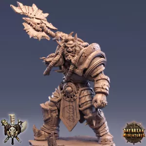 Damma Blacker, Wargames Fantasy RPG DnD Guerrero Orco con Hacha Miniatura - Imagen 1 de 3