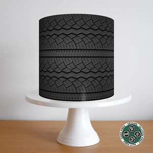 Tyre Car Cake Topper Border Strip Pattern Wrap Birthday Party Decoration Gift - Picture 1 of 13