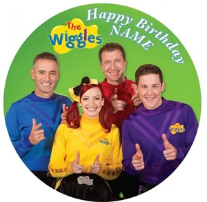 The Wiggles Edible Kids Birthday Party Cake Decoration Topper 19cm Round Image - Picture 1 of 1