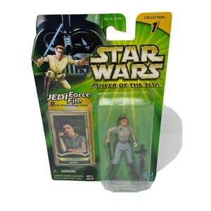 FIGURA DE ACCIÓN HASBRO STAR WARS LEIA ORGANA POTJ (2000) JEDI FORCE FILE 3,75" - Imagen 1 de 7