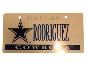 Personalized Dallas Cowboys License Plate with Surname "Rodriguez" - Picture 1 of 2
