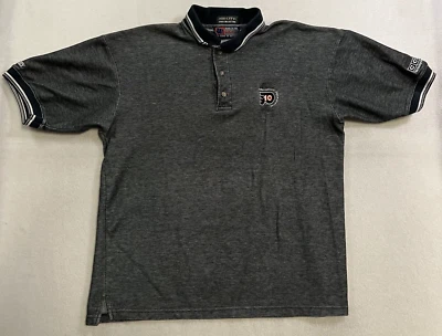 Рубашка поло CCM Philadelphia Flyers хоккей гольф мужская размер большой серый вересковый - Изображение 1 из 4