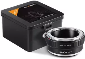 K&F Concept Lens Adapter for Nikon AI AIS F Lens to Sony E NEX Mount Camera Body - Picture 1 of 8
