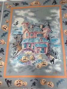 Vintage Halloween Lancio Coperta in Pile Casa di Caccia Grande - Foto 1 di 6