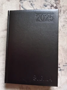 SIGMA Terminplaner, Kalender 2025 (Zeitplaner,Notitzbuch) A5,Kunstleder- schwarz - Bild 1 von 6