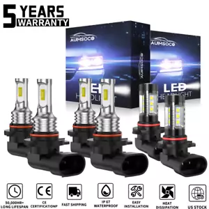 For Chevy Silverado 1500 2500 HD 2003-2005 2006 LED Headlight + Fog Light Bulbs - Foto 1 di 16