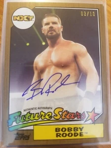2017 Topps WWE Heritage Bobby Roode autógrafo automático dorado #d 03/10 - Imagen 1 de 1