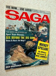 SAGA Magazine For Men -- November 1963 -- Mickey Spillane -- Immortality - Picture 1 of 2