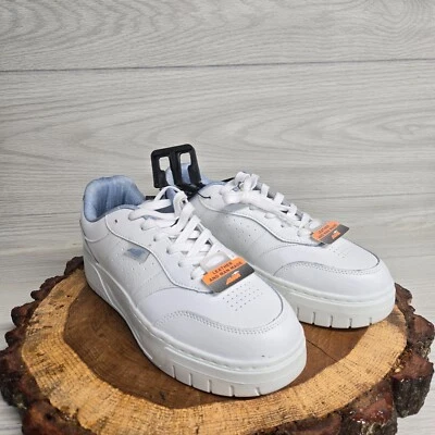 *NEW* Avia Platform Court Sneakers White Comfort Tennis Shoes Leather Women's 10 - Image 1 of 4