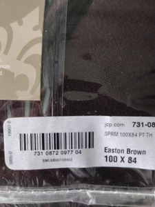 JCP Royal Velvet Supreme Patio door Panel Pleat Back Tab 100X84" Easton Brown - Picture 1 of 3