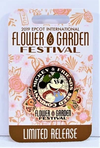 Disney Epcot Flower & Garden Festival 2019 Logotipo de Mickey Mouse 3-D Pin Limited - Imagen 1 de 1