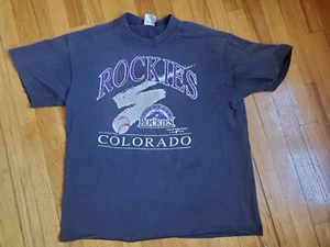 VTG MLB Bike Athletic 1991 Colorado Rockies T-shirt Size XL *Condition issues* - Picture 1 of 16