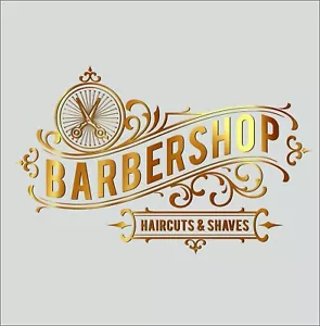 Barber Shop Window Sticker Custom Front Sign Decal Salon Modern Hairdresser xx - Picture 1 of 6