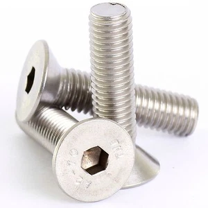 4mm M4 A2 STAINLESS COUNTERSUNK CSK SOCKET SCREW ALLEN KEY BOLTS SCREWS DIN7991 - Picture 1 of 1