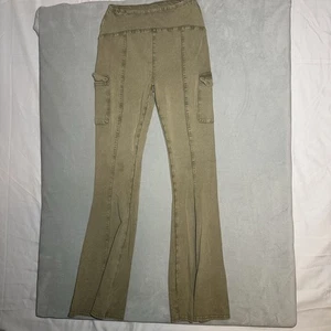 Out From Under Aria Seamed Flare Leg Pant Urban Outfitters Bell Bottom Size S - Picture 1 of 8