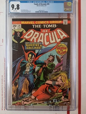 DRÁCULA #29 CGC 9.8 (1975) SOLO EXISTEN 20 EN 9.8 50 AÑOS COMO NUEVO PÁGINAS BLANCAS! Foto 1 de 4