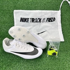 Nike Zoom Rival Sprint Trainingsschuhe Herren 10 weiß schwarz Stollen Spikes DC8753-100 - Bild 1 von 24