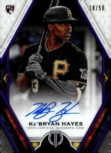 2021 Topps Tribute Purple /50 Ke'Bryan Hayes #TA-KHA Rookie Auto RC - Picture 1 of 2
