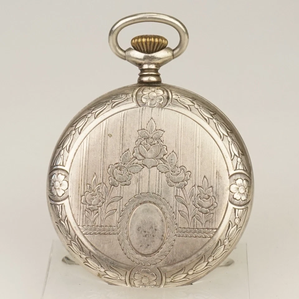 ¡FUNCIONANDO! Reloj Bolsillo ZENTRA Hombre Sin Fusible Dúplex Cronómetro Sin Repetidor RARO Foto 1 de 4