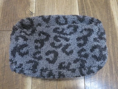 Barefoot Dreams Luxechic Dark Gray Fuzzy Cosmetic Travel Bag - Image 1 of 4