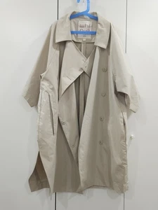 Whiplë Oversized Water Repellent Trench Coat Three-Quarter Sleeve - Picture 1 of 22