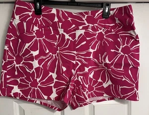 Vibrant Pink Shorts size 16 Tropical Floral Shorts Inc 4” Inseam Pockets Summer - Picture 1 of 10