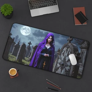 Gothic Schreibtisch Matte Mauspad Friedhof groß Gaming Spiel Mousepad - Bild 1 von 9