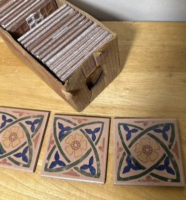 Vintage Natura Florida Tile Ceramic Canyon Clay Box Of 25 Tiles NEW With Design - Image 1 of 4