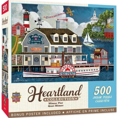 MasterPieces jigsaw puzzle;  Mimac Pier by Gail Fraser;  500 pcs - Image 1 of 3