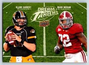 Upper Deck DT-15 2011 Blaine Gabbert A.J. Bulldogs Green Dream Tandems Tigers - Imagen 1 de 2