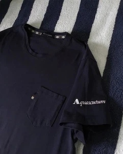 Camiseta para hombre Aquascutum calce ajustado azul oscuro grande - Imagen 1 de 5