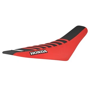 2010 - 2013 HONDA CRF 250 SEAT COVER by Enjoy MFG RED/BLACK/RED RIBS #45 LOGO - Picture 1 of 5