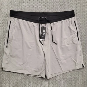 Short Mako homme 7" neuf avec étiquette Rhône sans doublure gris athlétique actif gym homme taille 2XL - Photo 1/11