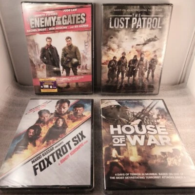 Enemy at the Gates/Lost Patrol/Foxtrot Six/House Of War - 4 War Films (DVD) NEW! - Image 1 of 4