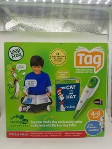 LeapFrog Tag Reading System Dr Seuss Cat In The Hat Green Touch Reader NEW OTHER - Picture 1 of 3