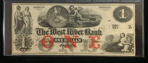 Dólar de plata Jamaica $1 18XX Vermont West River Bank G2b con querubín alado sentado - Imagen 1 de 7